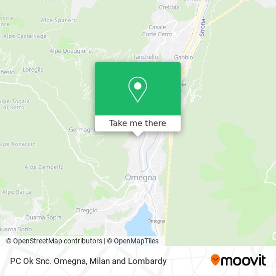 PC Ok Snc. Omegna map