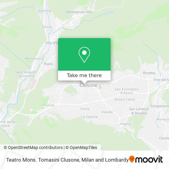Teatro Mons. Tomasini Clusone map
