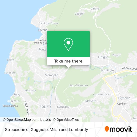 Streccione di Gaggiolo map