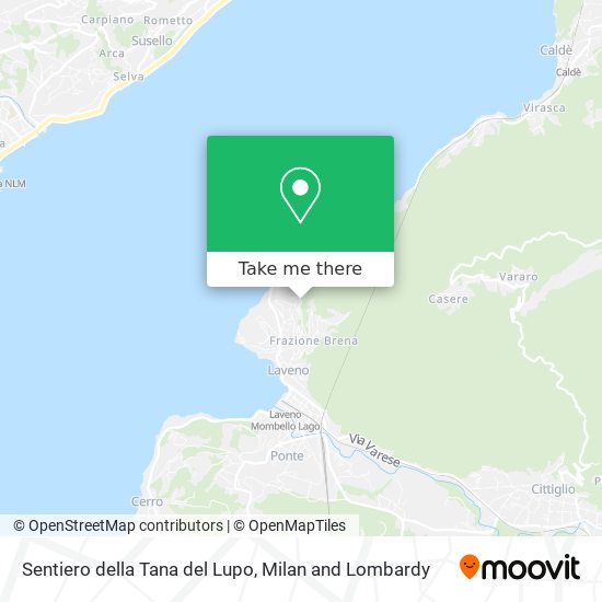 Sentiero della Tana del Lupo map