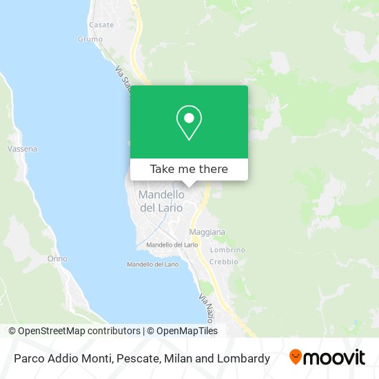 Parco Addio Monti, Pescate map