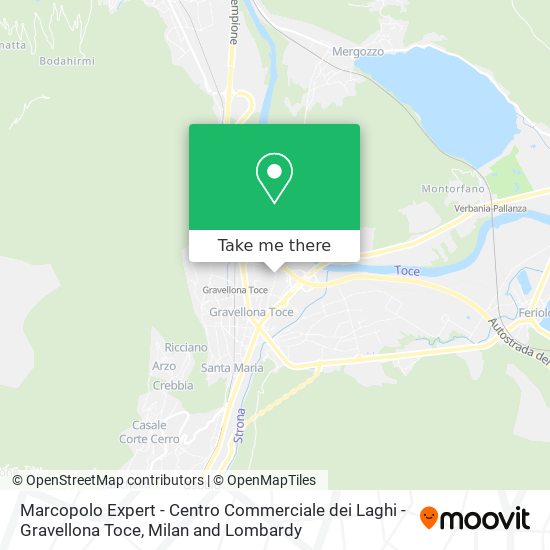 Marcopolo Expert - Centro Commerciale dei Laghi - Gravellona Toce map