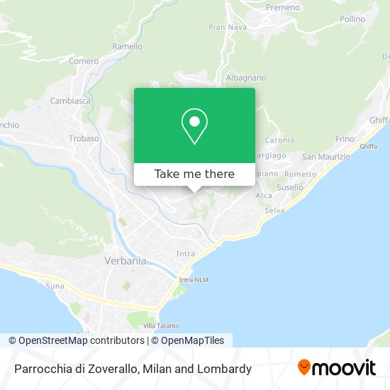Parrocchia di Zoverallo map