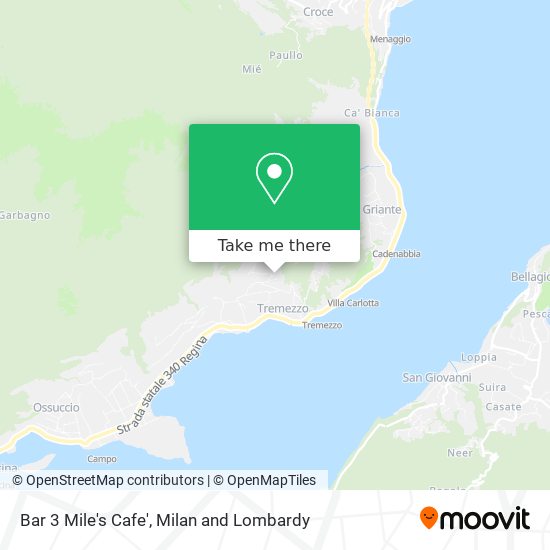 Bar 3 Mile's Cafe' map