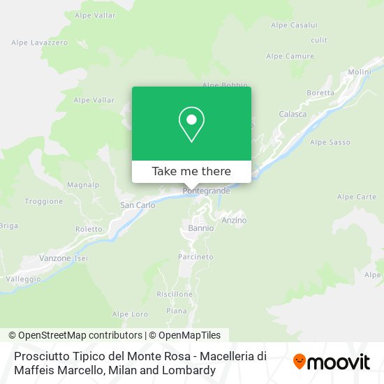 Prosciutto Tipico del Monte Rosa - Macelleria di Maffeis Marcello map