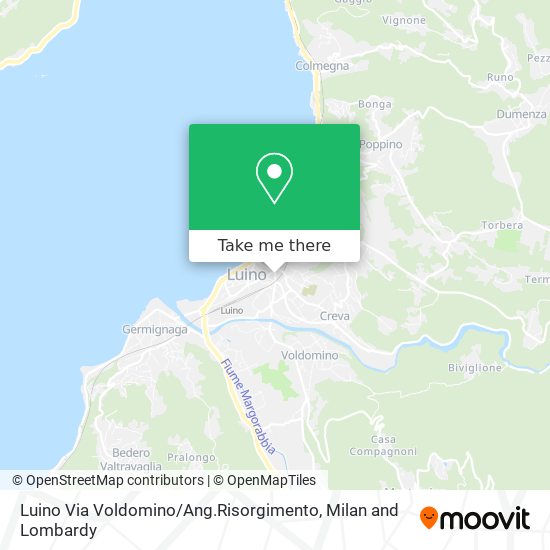 Luino Via Voldomino / Ang.Risorgimento map