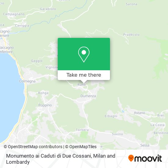 Monumento ai Caduti di Due Cossani map