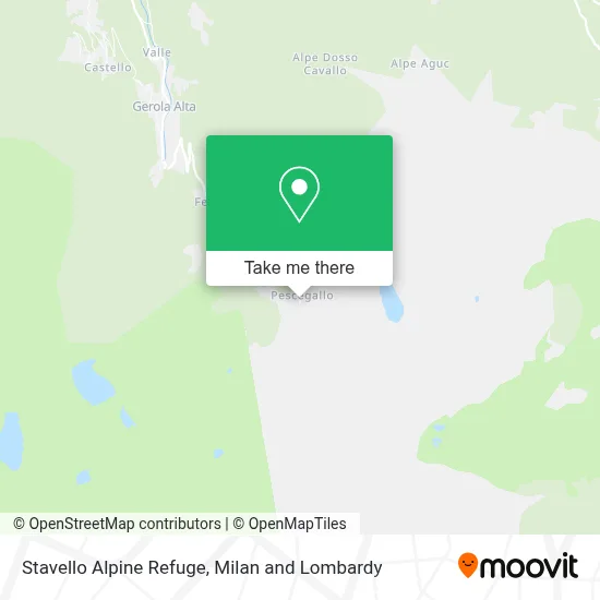 Stavello Alpine Refuge map