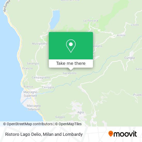 Ristoro Lago Delio map