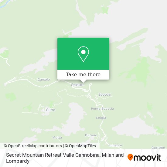 Secret Mountain Retreat Valle Cannobina map