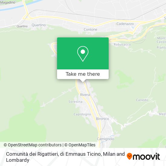 Comunità dei Rigattieri, di Emmaus Ticino map