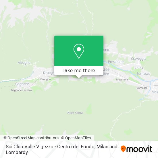 Sci Club Valle Vigezzo - Centro del Fondo map
