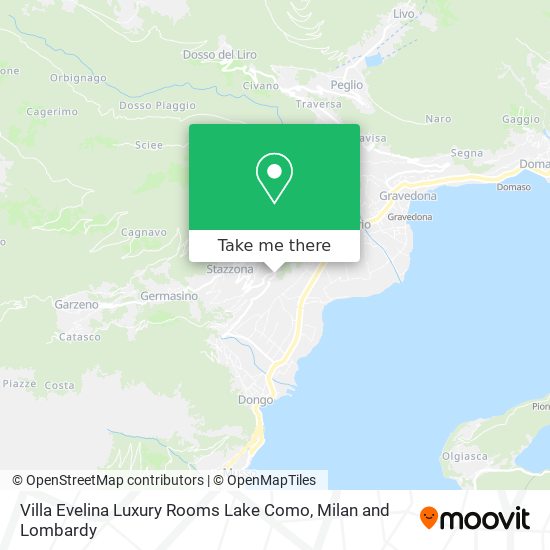 Villa Evelina Luxury Rooms Lake Como map