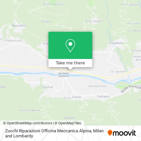 Zucchi Riparazioni Officina Meccanica Alpina map