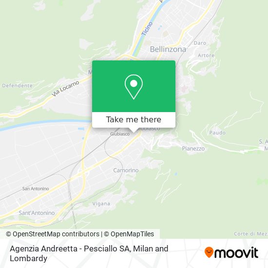Agenzia Andreetta - Pesciallo SA map