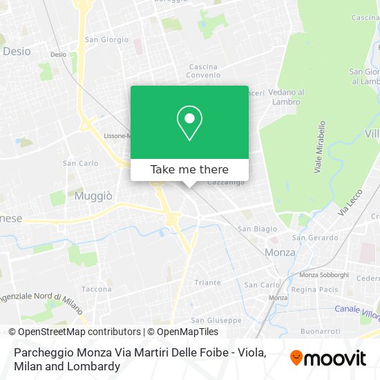 Parcheggio Monza Via Martiri Delle Foibe - Viola map