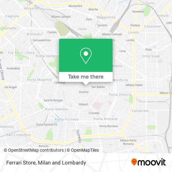 Ferrari Store map