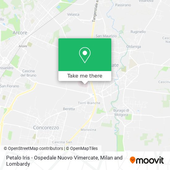 Petalo Iris - Ospedale Nuovo Vimercate map