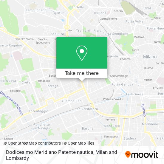 Dodicesimo Meridiano Patente nautica map