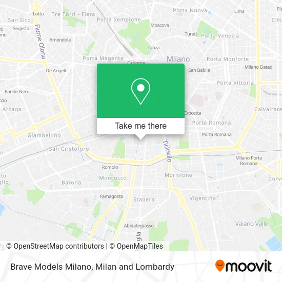 Brave Models Milano map
