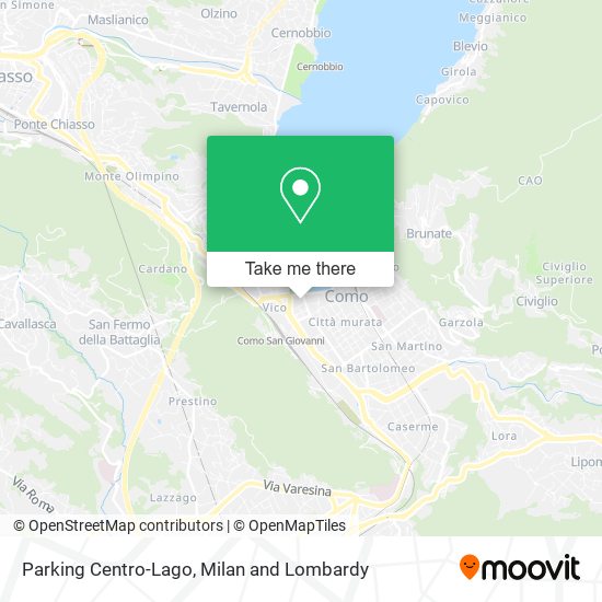 Parking Centro-Lago map