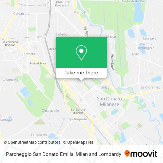Parcheggio San Donato Emilia map