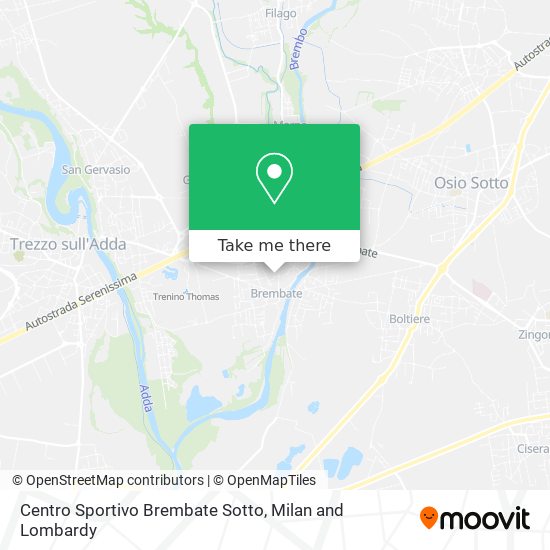 Centro Sportivo Brembate Sotto map