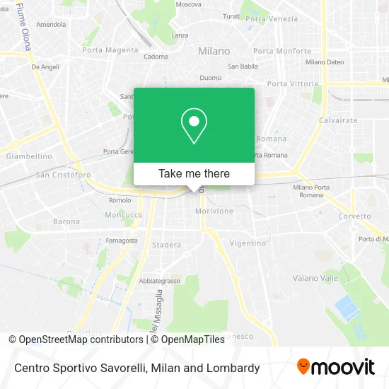 Centro Sportivo Savorelli map