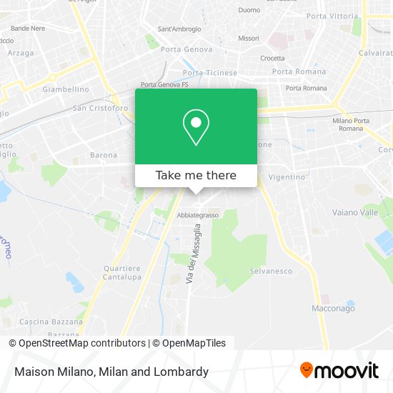 Maison Milano map