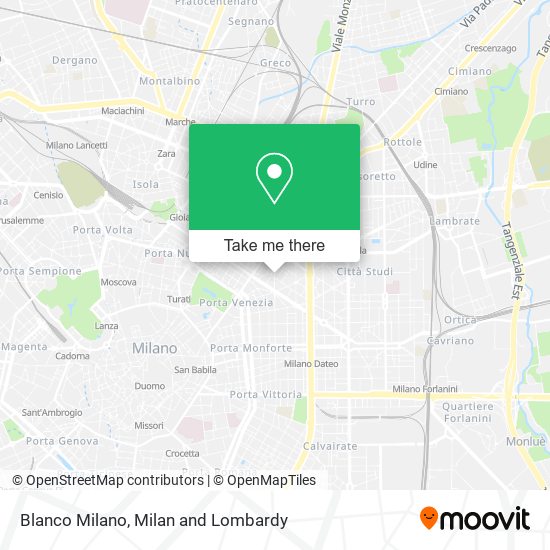 Blanco Milano map