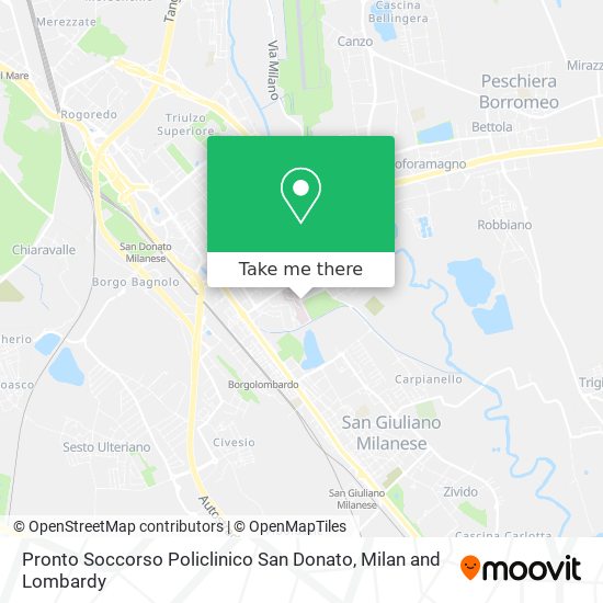 Pronto Soccorso Policlinico San Donato map