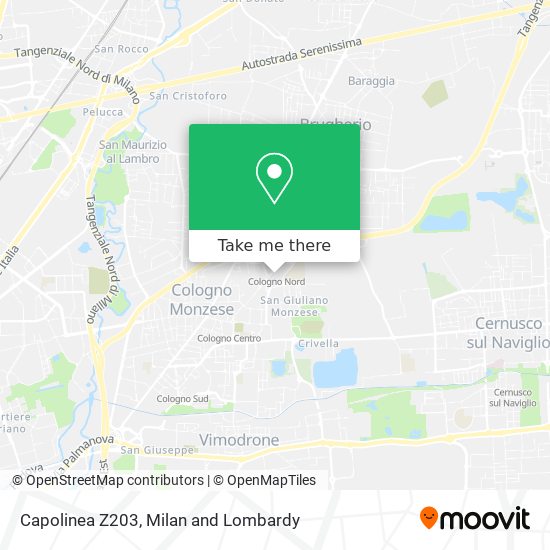 Capolinea Z203 map