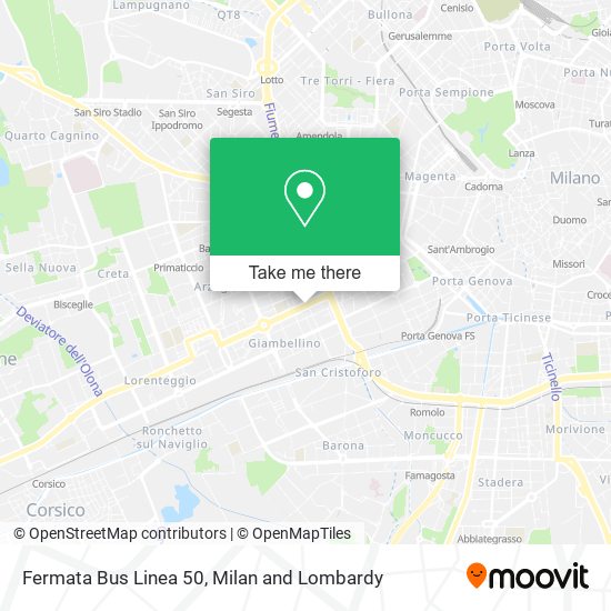 Fermata Bus Linea 50 map
