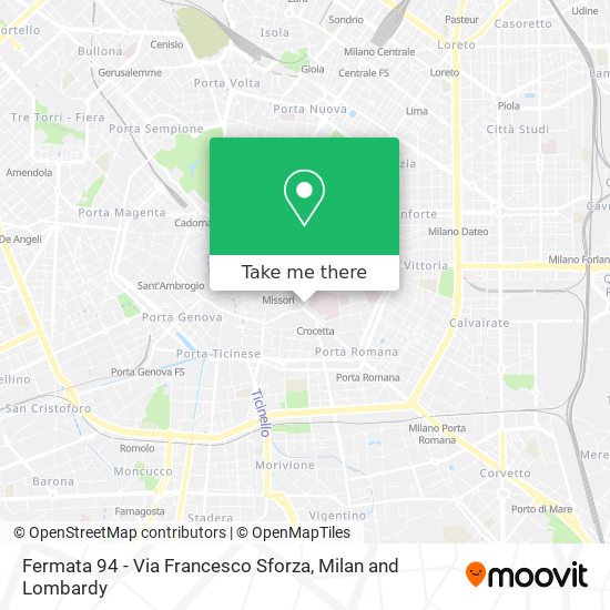 Fermata 94 - Via Francesco Sforza map