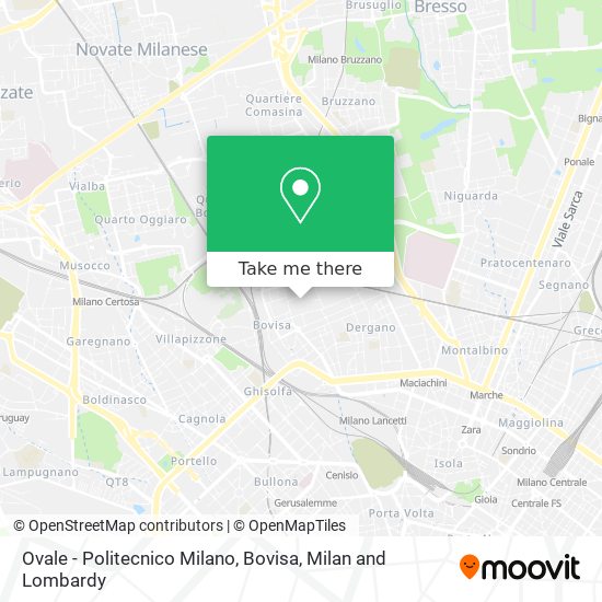 Ovale - Politecnico Milano, Bovisa map