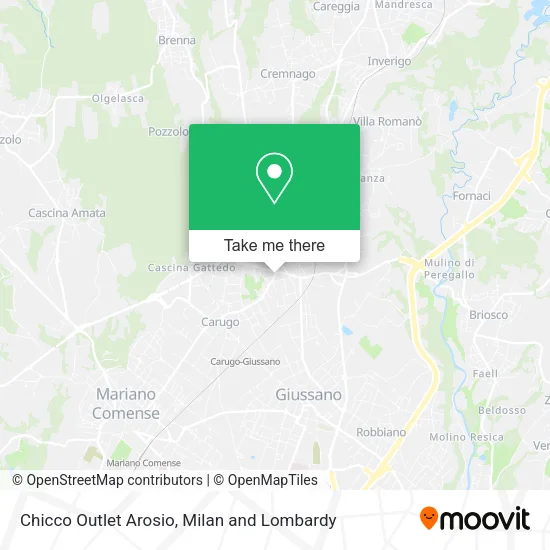 Chicco Outlet Arosio map
