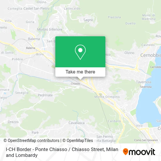 I-CH Border - Ponte Chiasso / Chiasso Street map