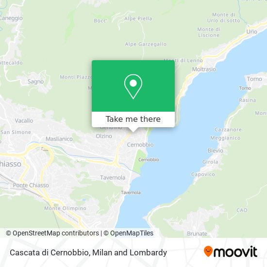 Cascata di Cernobbio map