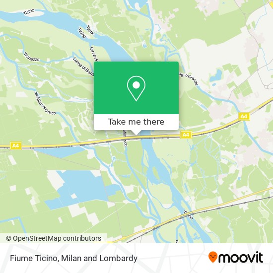 Fiume Ticino map