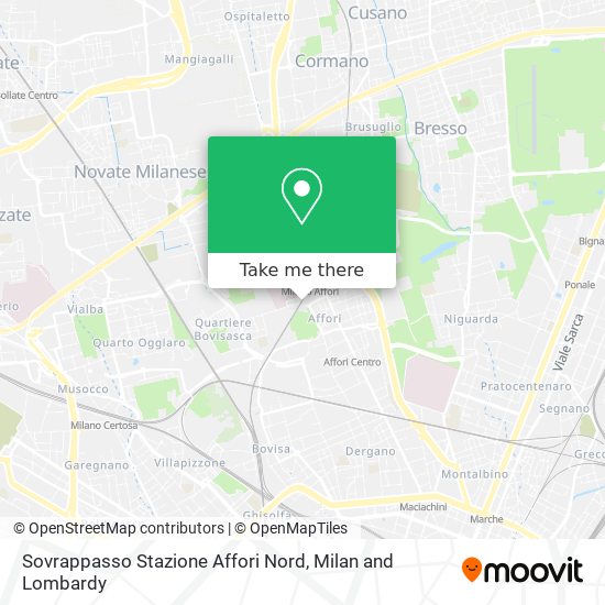 Sovrappasso Stazione Affori Nord map