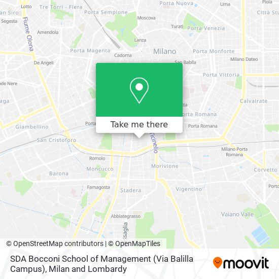 SDA Bocconi School of Management (Via Balilla Campus) map