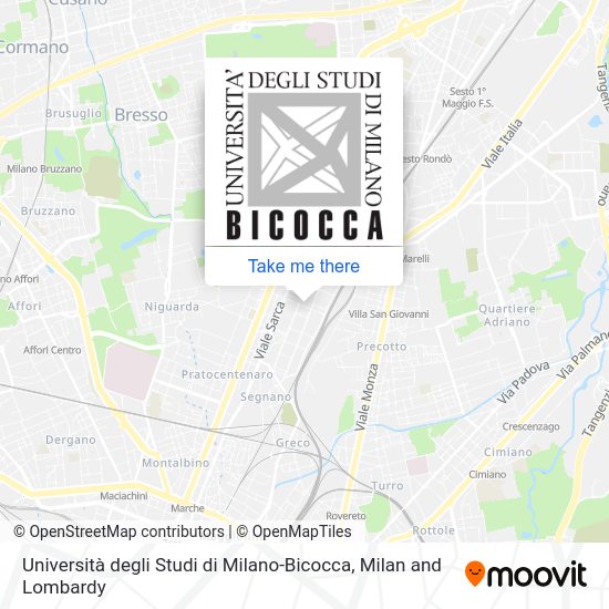 Università degli Studi di Milano-Bicocca map