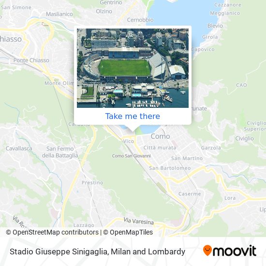 Stadio Giuseppe Sinigaglia map