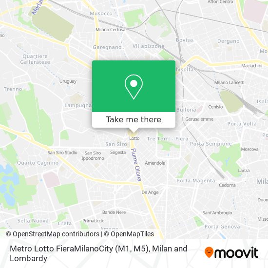 Metro Lotto FieraMilanoCity (M1, M5) map