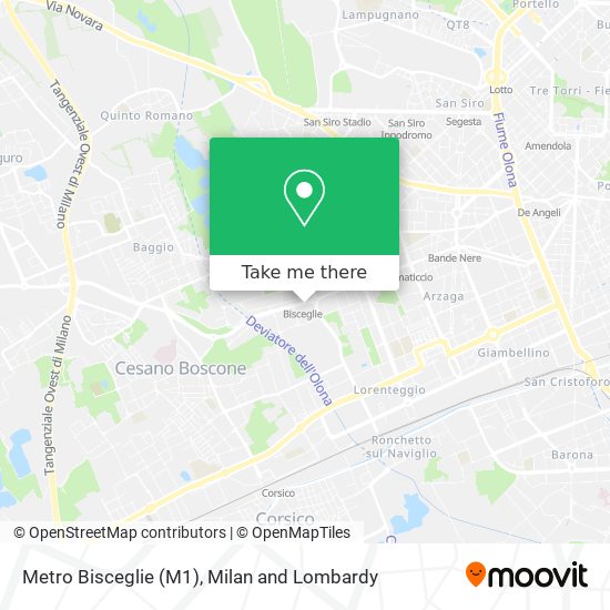Metro Bisceglie (M1) map