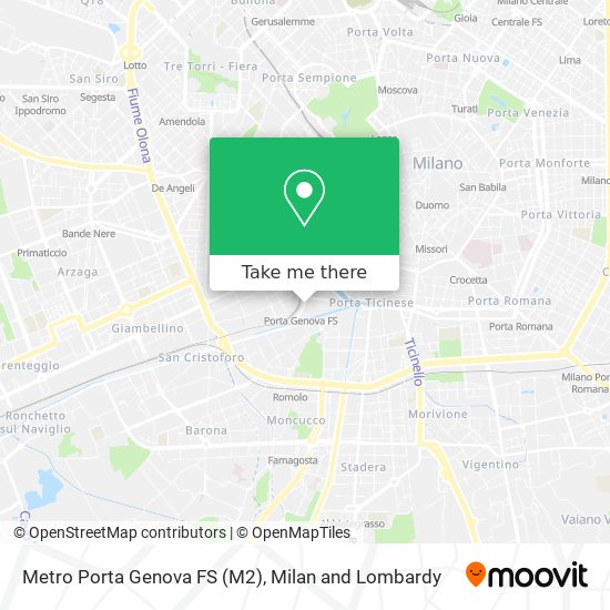 Metro Porta Genova FS (M2) map