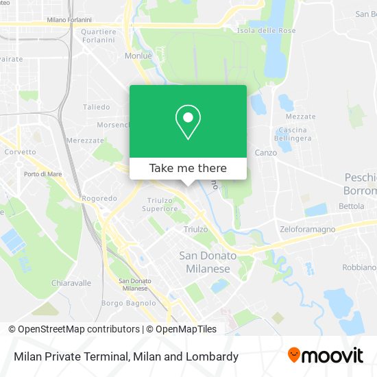 Milan Private Terminal map