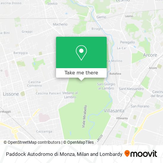 Paddock Autodromo di Monza map