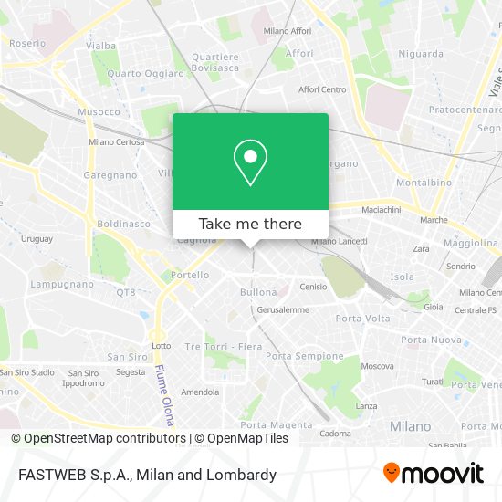 FASTWEB S.p.A. map