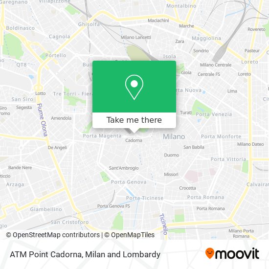 ATM Point Cadorna map